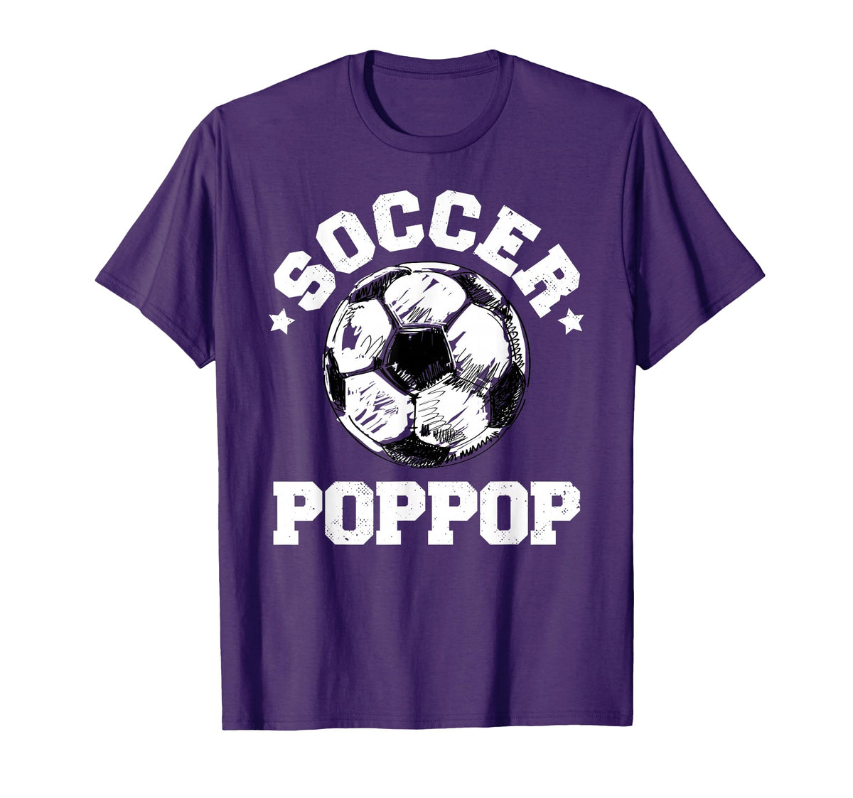 Soccer Poppop Soccer Ball Distressed Funny T-Shirt - Unique Graphic Unisex