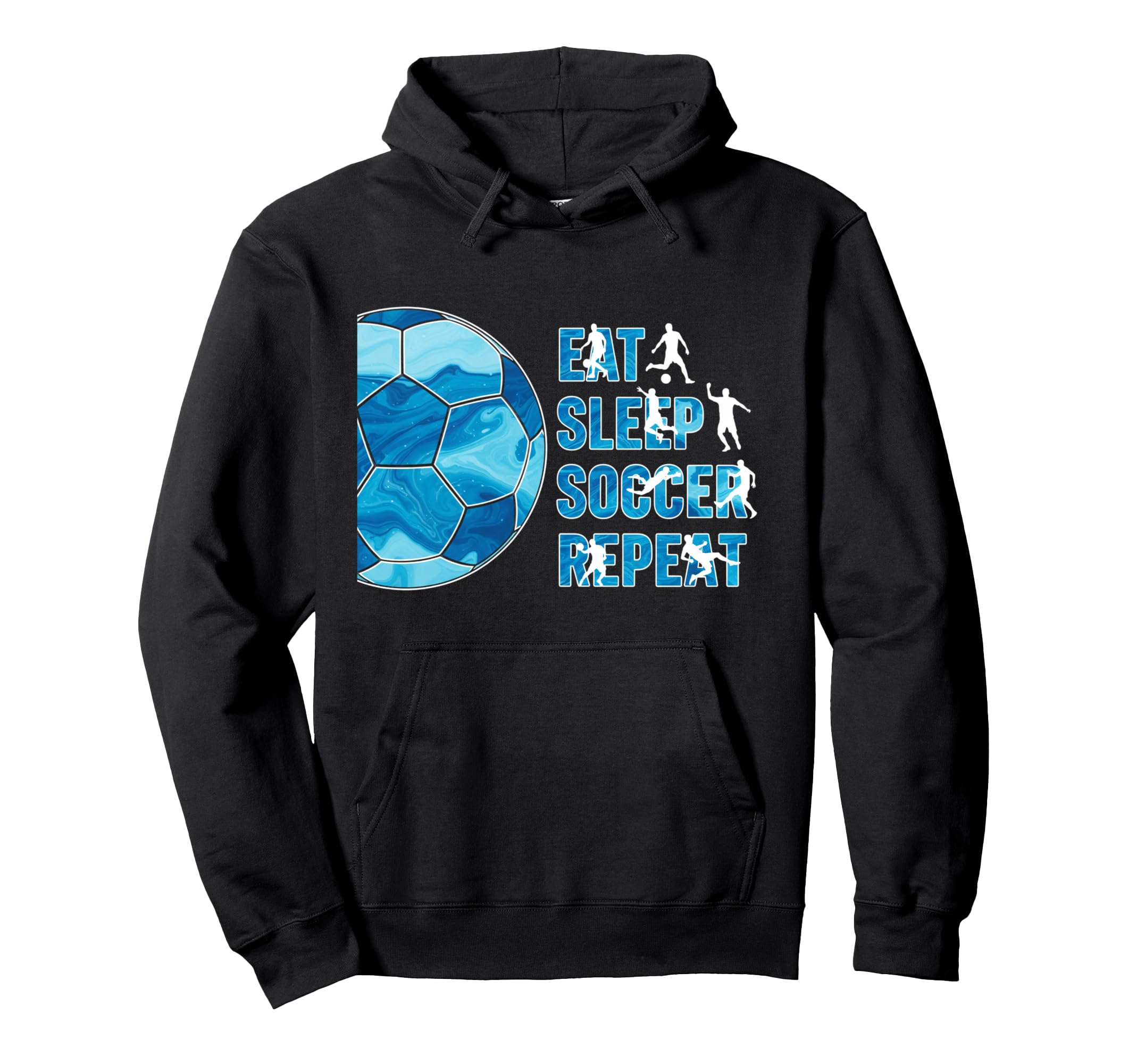 Eat Sleep Soccer Repeat Soccer Player Fan Hoodie - Streetwear Style Unisex
