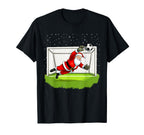 Santa Soccer Goalie Goalkeeper T-Shirt - Aesthetic Graphic Unisex