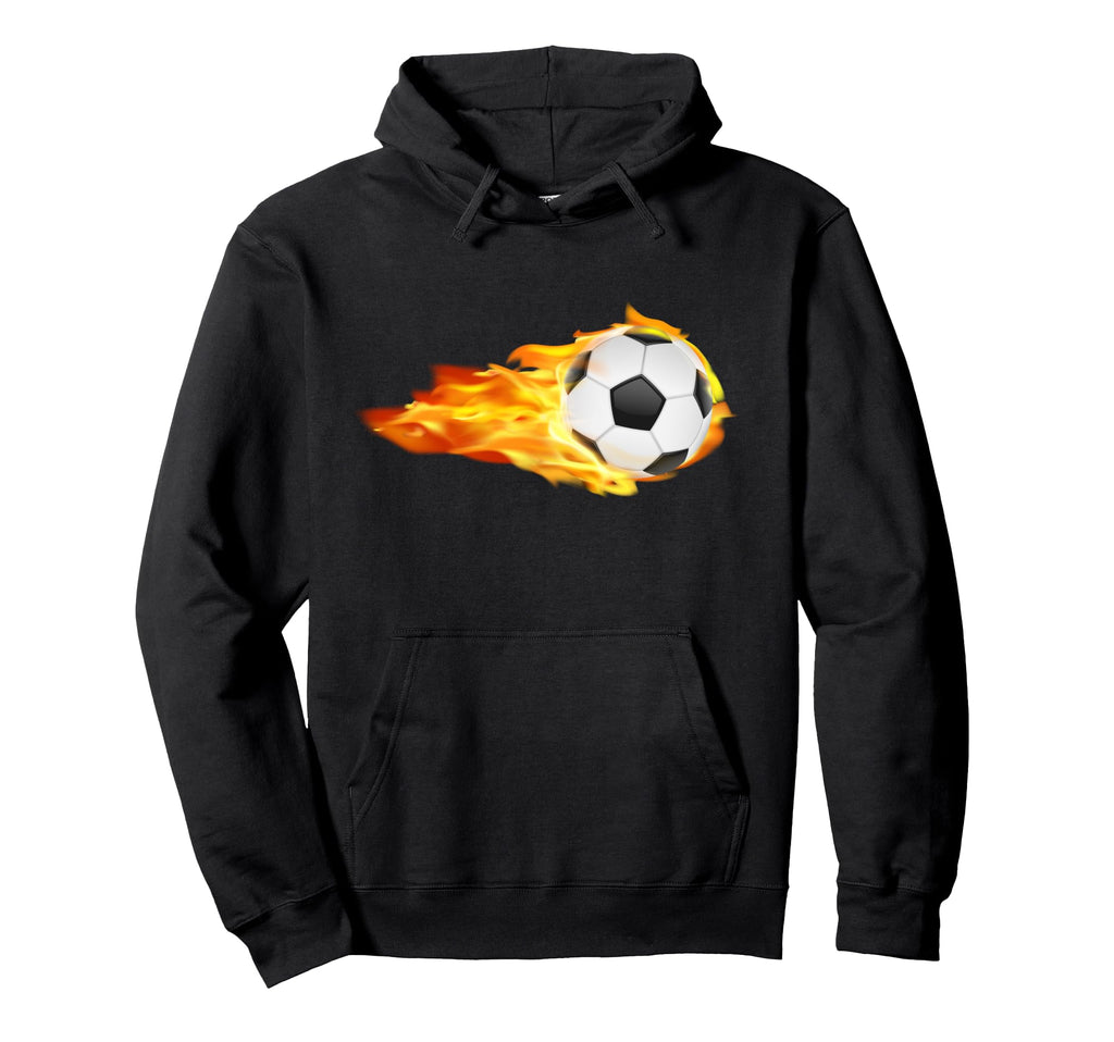 Fast Soccer Ball Fire Player Coach Hoodie - Minimalist Print Men Women