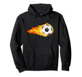 Fast Soccer Ball Fire Player Coach Hoodie - Minimalist Print Men Women