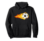 Fast Soccer Ball Fire Player Coach Hoodie - Minimalist Print Men Women