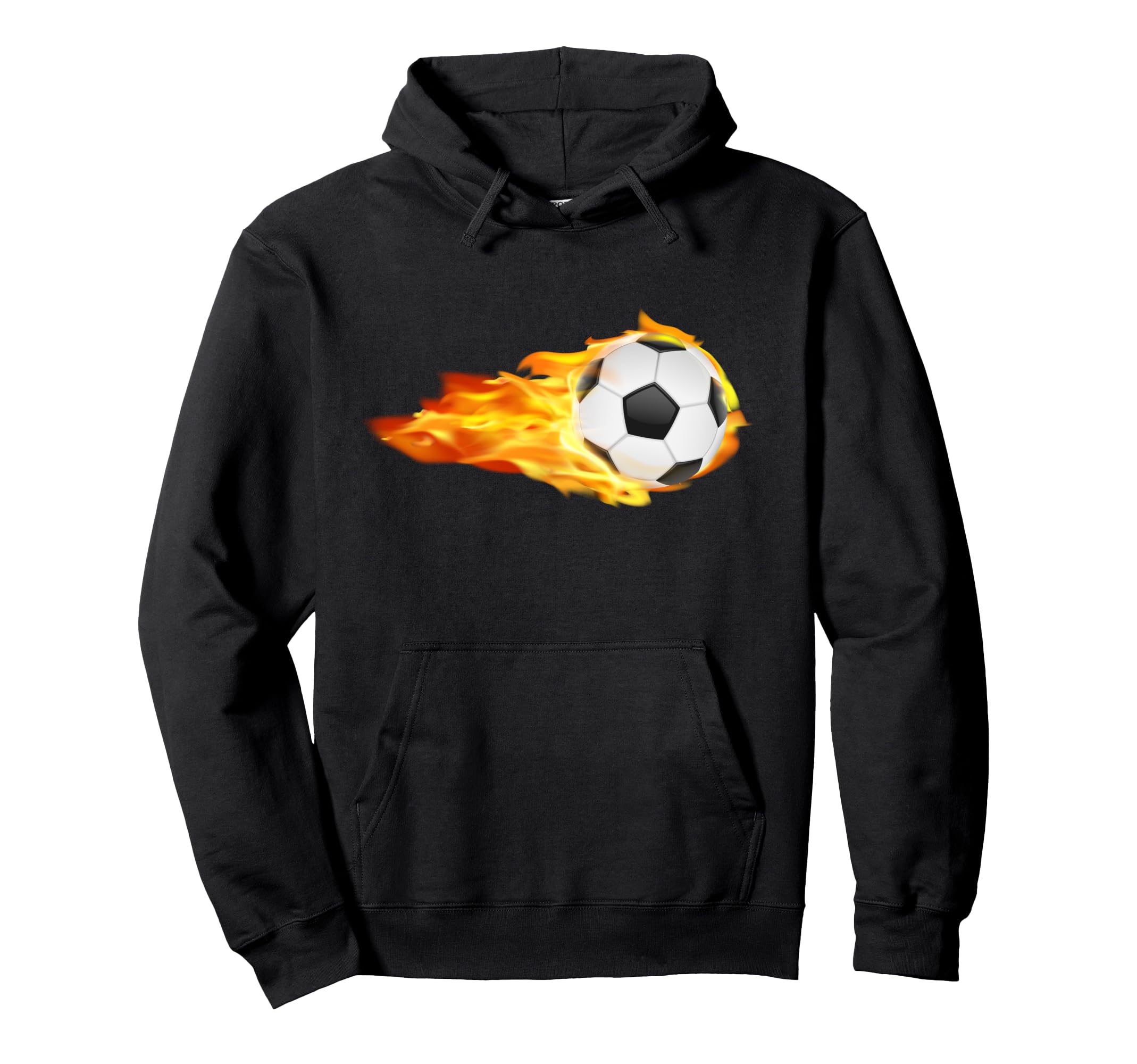 Fast Soccer Ball Fire Player Coach Hoodie - Minimalist Print Men Women