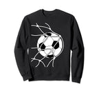 Soccer Ball Goal Funny Player Sports Sweatshirt - Aesthetic Graphic Unisex