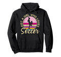 Just Who Loves Soccer Soccer Hoodie - Minimalist Print Unisex