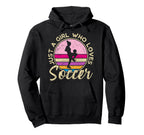 Just Who Loves Soccer Soccer Hoodie - Minimalist Print Unisex