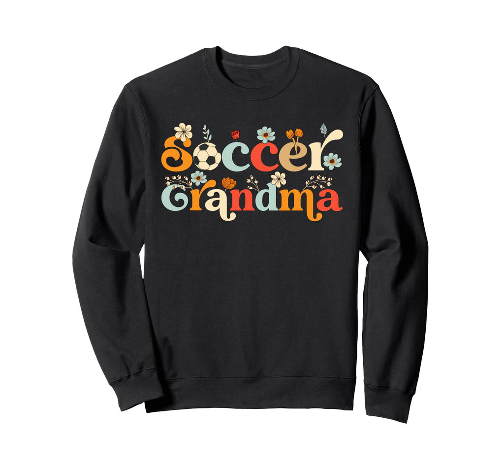 Soccer Grandma Wildflower Mothers Sweatshirt - Unique Graphic for Adults