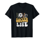 Love Soccer Life Funny Leopard T-Shirt - Custom Art Print for Adults