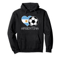 Argentina Soccer Argentinian Flag Love Hoodie - Minimalist Print Men Women