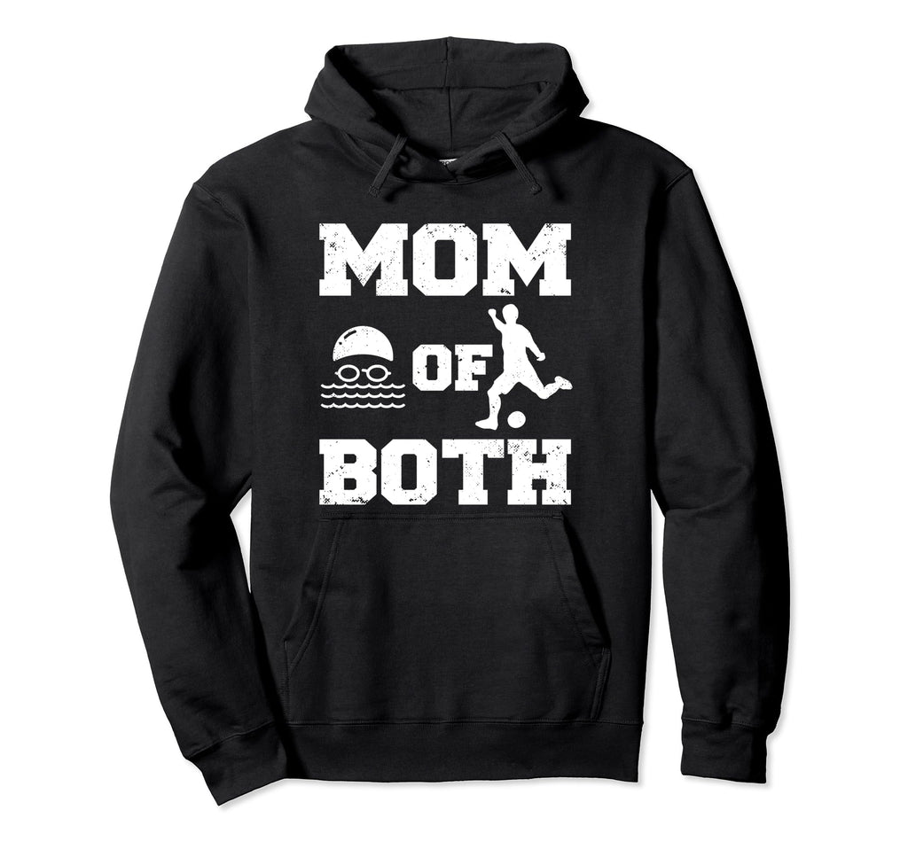 Mom Both Funny Swim Soccer Mom Hoodie - Custom Art Print for Adults
