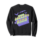 Spooky Soccer Mama Halloween Groovy Sweatshirt - Trendy Graphic for Adults