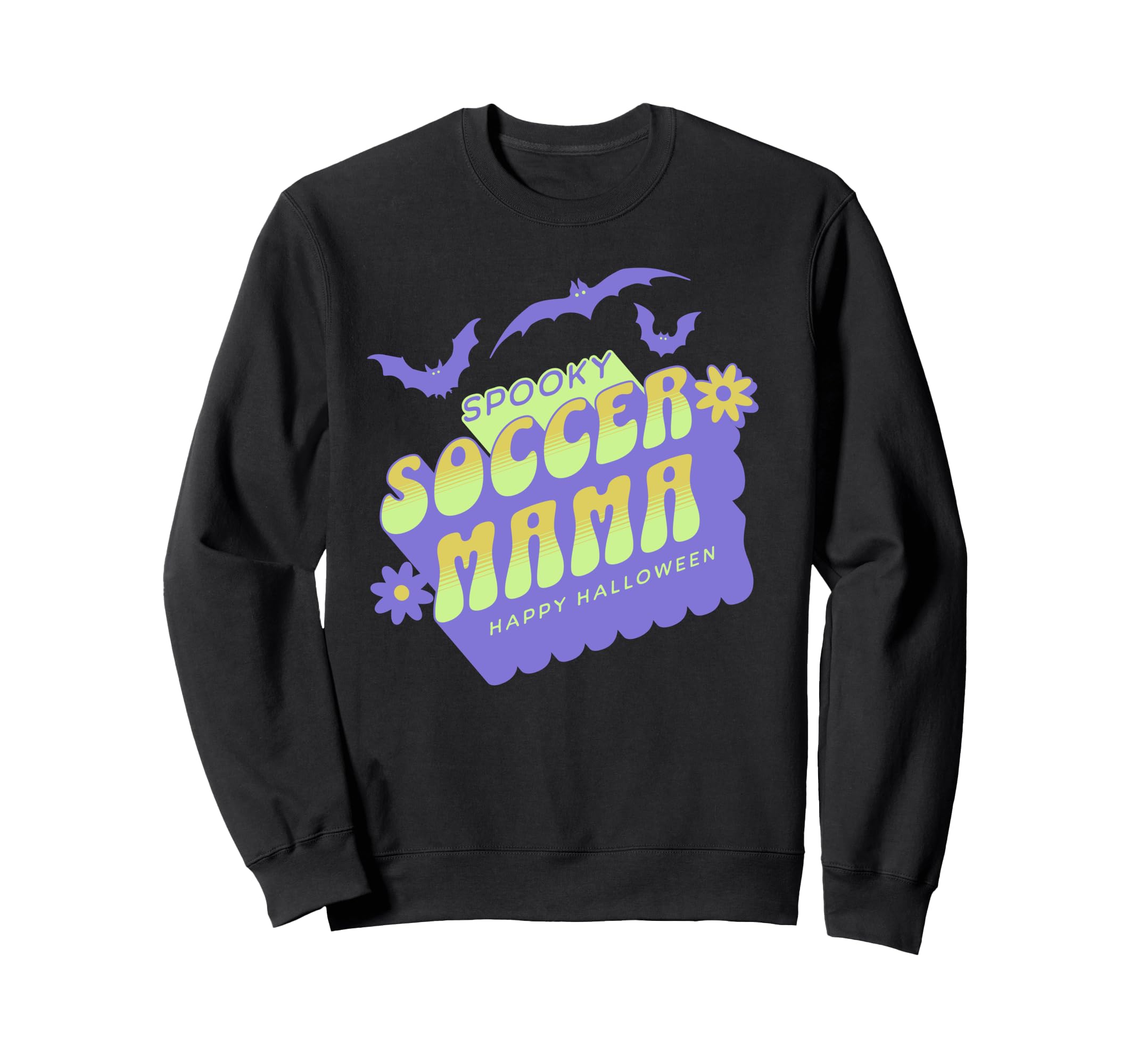 Spooky Soccer Mama Halloween Groovy Sweatshirt - Trendy Graphic for Adults