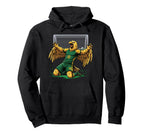 Eagle Soccer Player Score Goal Hoodie - Graphic Print Men Women