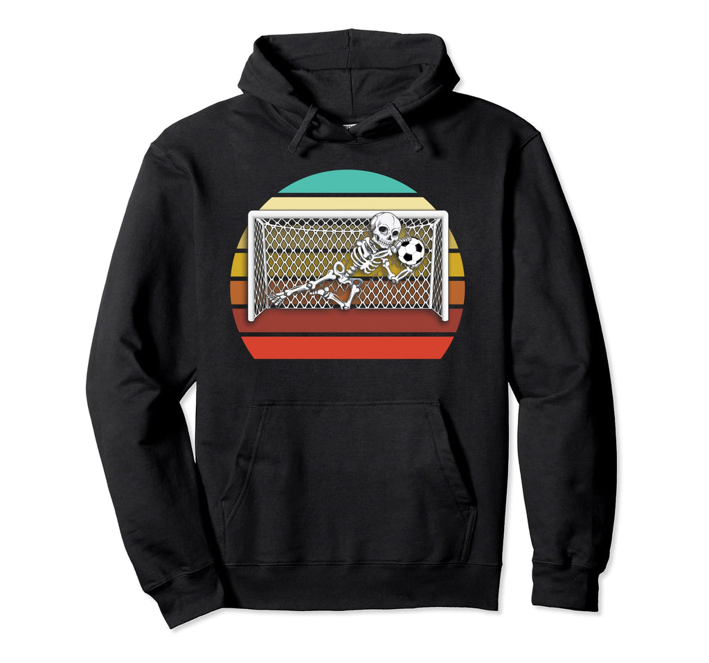 Skeleton Soccer Goal Keeper Hoodie - Fun Novelty Design for Adults