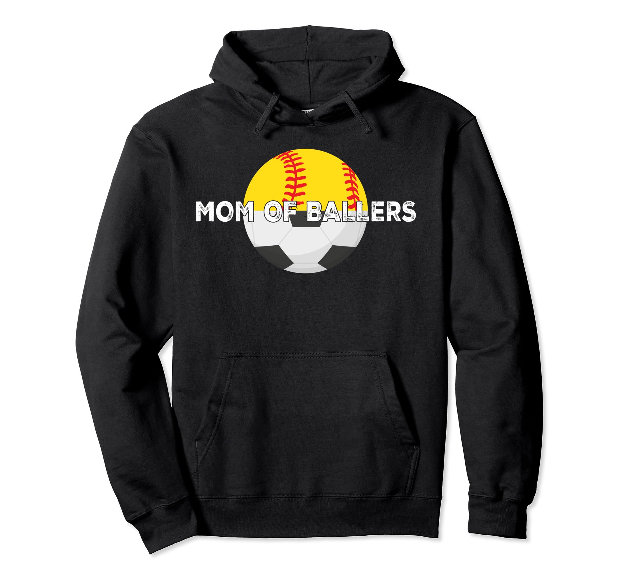 Mom Ballers Soccer Softball Mother Funny Hoodie - Streetwear Style Unisex
