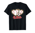 St Louis Leopard Heart Baseball T-Shirt - Minimalist Print Men Women