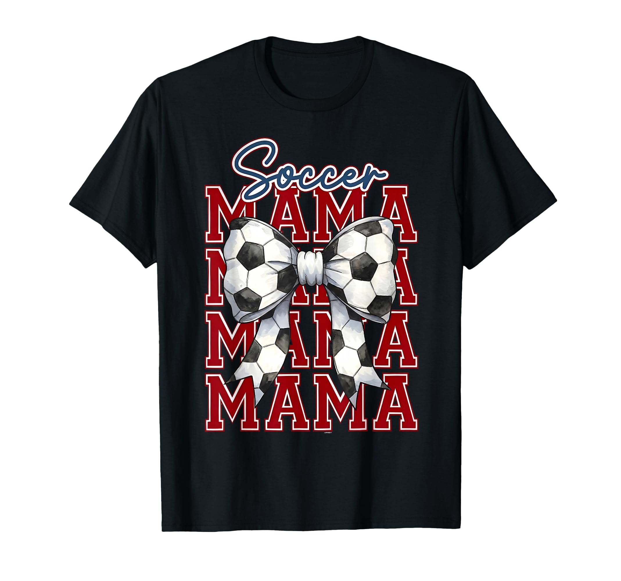 Coquette Bow Soccer Mama Soccer Mom T-Shirt - Aesthetic Graphic Unisex