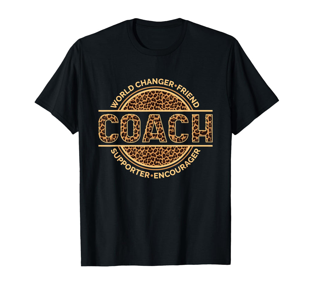 Coach Leopard Coaching Instructor Or T-Shirt - Trendy Graphic Unisex