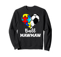 Autism Soccer Mawmaw Funny Sweatshirt - Casual Everyday Wear for Adults