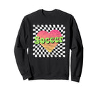 Soccer Lover Heart Sweatshirt - Graphic Print for Adults