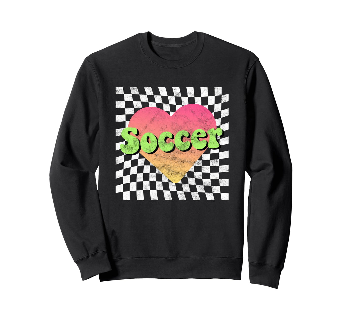 Soccer Lover Heart Sweatshirt - Graphic Print for Adults