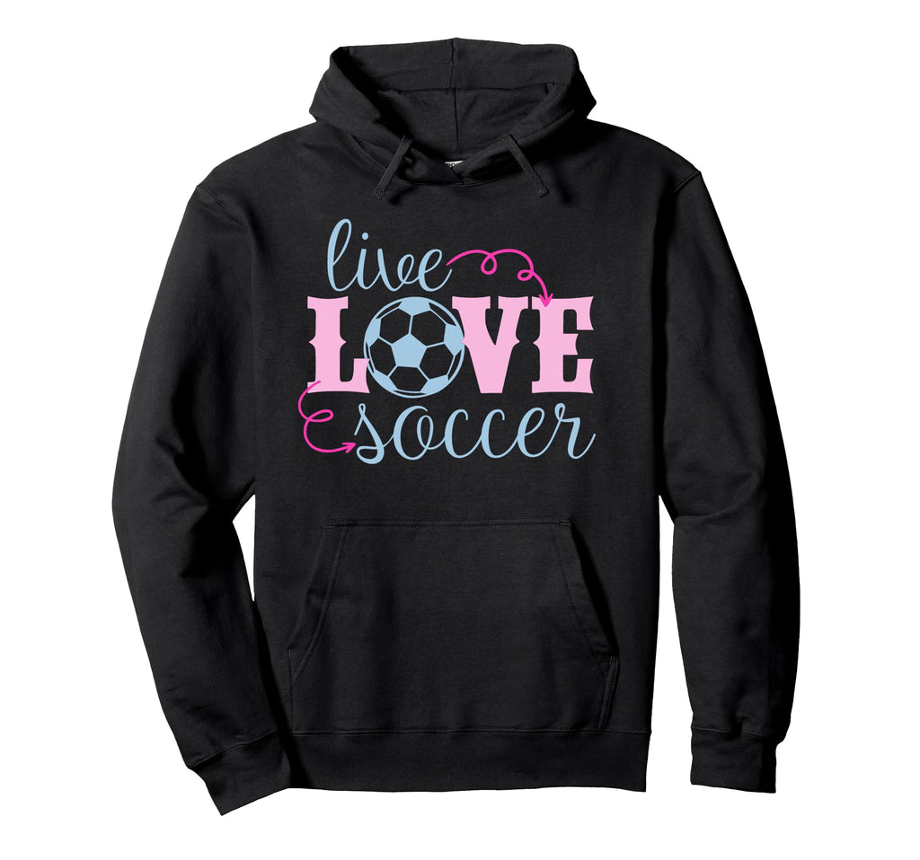 Live Love Soccer Player Female Soccer Teen Hoodie - Minimalist Print Unisex