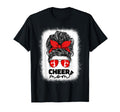 Cheer Mom Cheerleader Mom Red Messy T-Shirt - Custom Art Print for Adults