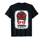 Cheer Mom Cheerleader Mom Red Messy T-Shirt - Custom Art Print for Adults