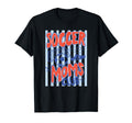 Striped Soccer Moms Club Surviving T-Shirt - Fun Novelty Design for Adults