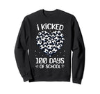 100 Days School Soccer Heart Sweatshirt - Aesthetic Graphic for Adults