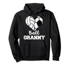 Ball Granny Heart Funny Soccer Hoodie - Casual Everyday Wear Unisex