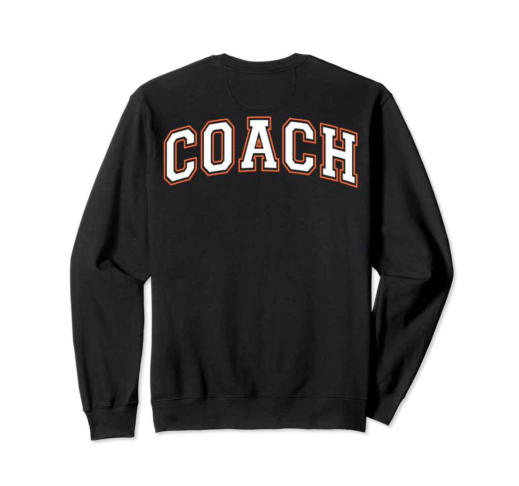 Coach Sports Trainer White Orange Back Sweatshirt - Unique Graphic Unisex