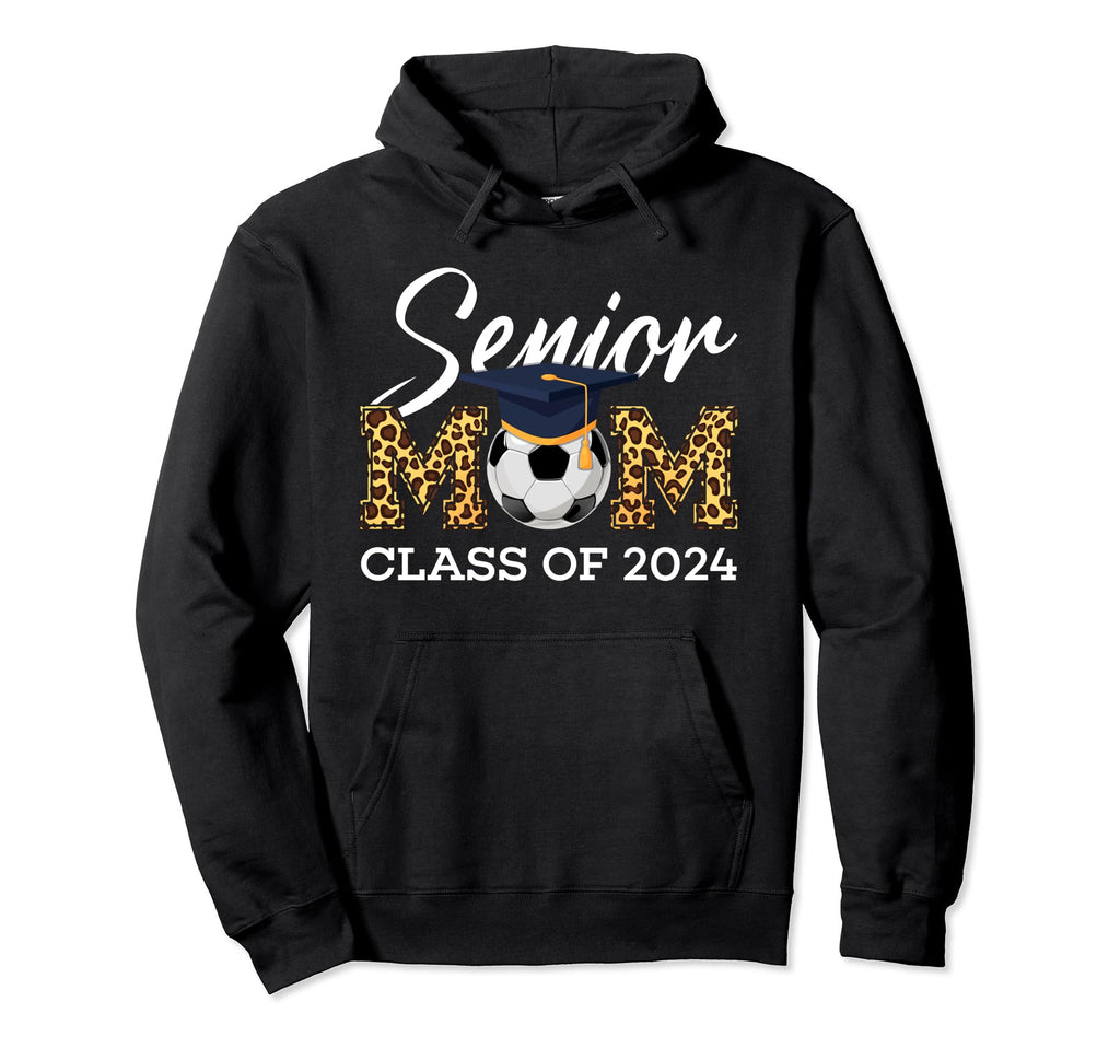 Senior Soccer Mom Class 2024 Leopard Hoodie - Graphic Print Men Women