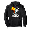 Ball Mom Funny Soccer Softball Hoodie - Minimalist Print for Adults