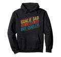 Ice Hockey Goalie Dad Goalkeeper Father Hoodie - Minimalist Print Men Women