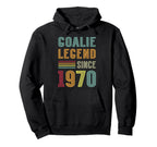 Goalkeeper Legend 1970 Sports Goal 56Th Hoodie - Novelty Apparel Unisex