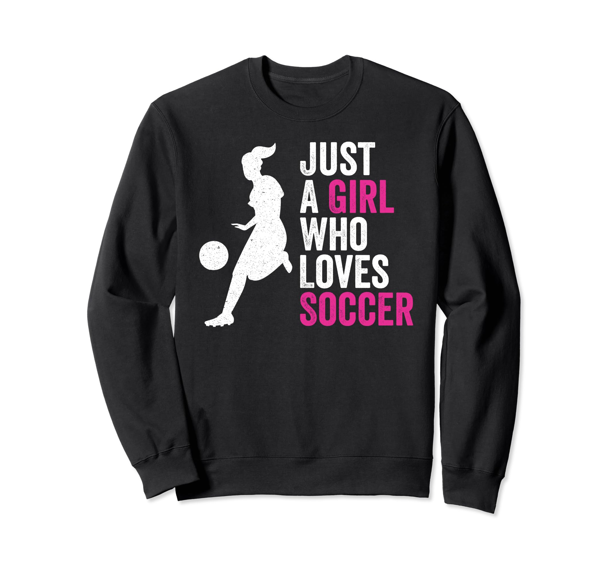 Just Who Loves Soccer Sweatshirt - Minimalist Print for Adults