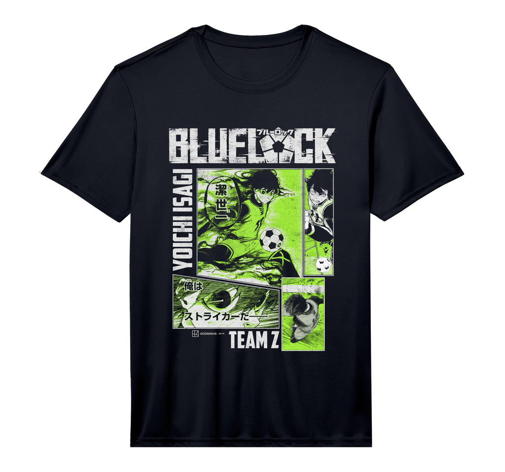 Mens Blue Lock Yoichi Isagi Split Soccer T-Shirt - Graphic Print Men Women