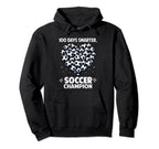 100 Days School Soccer Heart Love 100Th Day Hoodie - Unique Graphic Unisex