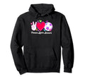 Peace Love Soccer Soccer Game Soccer Hoodie - Graphic Print Men Women