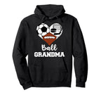 Ball Grandma Heart Funny Soccer Football Hoodie - Minimalist Print Unisex