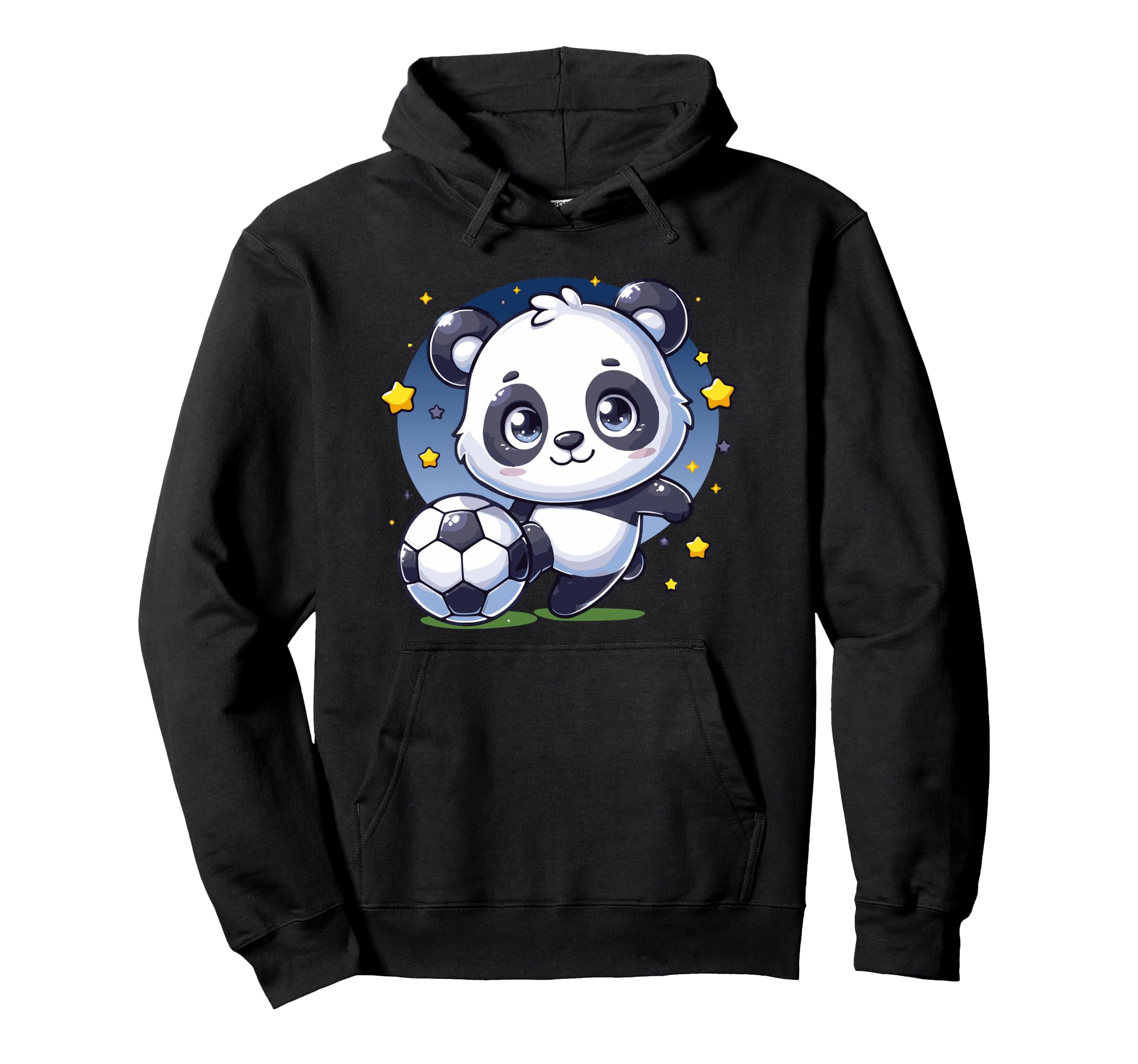 Panda Playing Soccer Kicking Ball Player Hoodie - Trendy Graphic Men Women