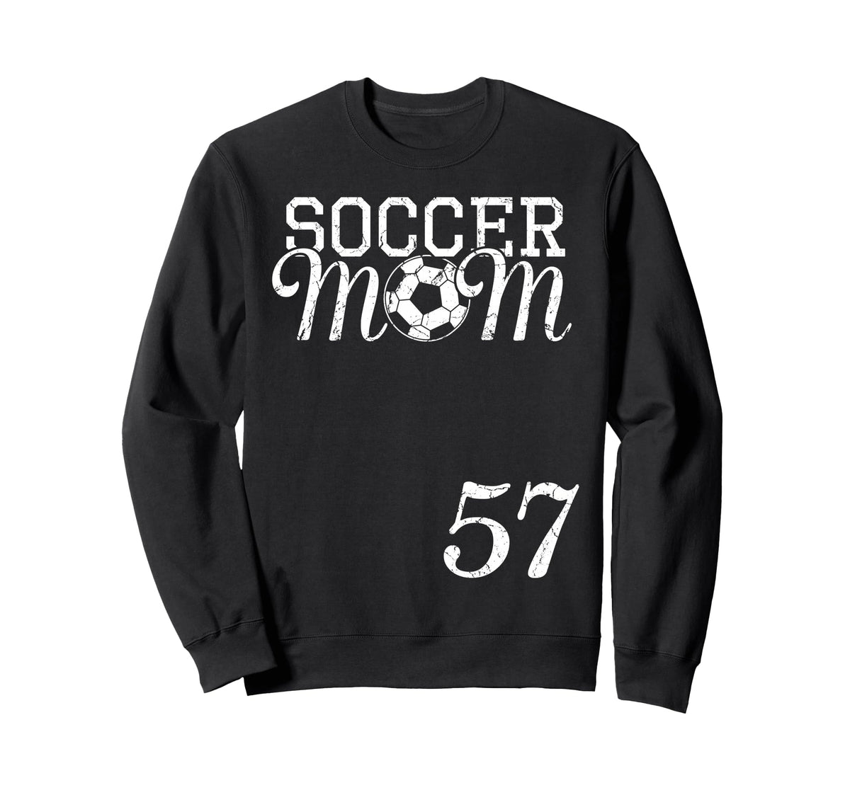 Soccer Mom Jersey Number 57 Sweatshirt - Unique Graphic for Adults