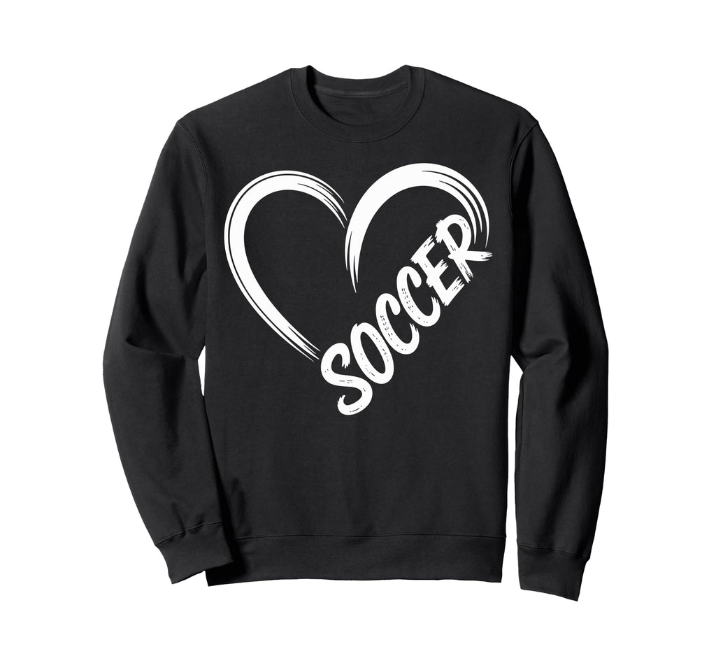 Funny Soccer Heart Soccer Player Sweatshirt - Unique Graphic Unisex