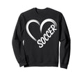 Funny Soccer Heart Soccer Player Sweatshirt - Unique Graphic Unisex
