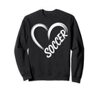 Funny Soccer Heart Soccer Player Sweatshirt - Unique Graphic Unisex