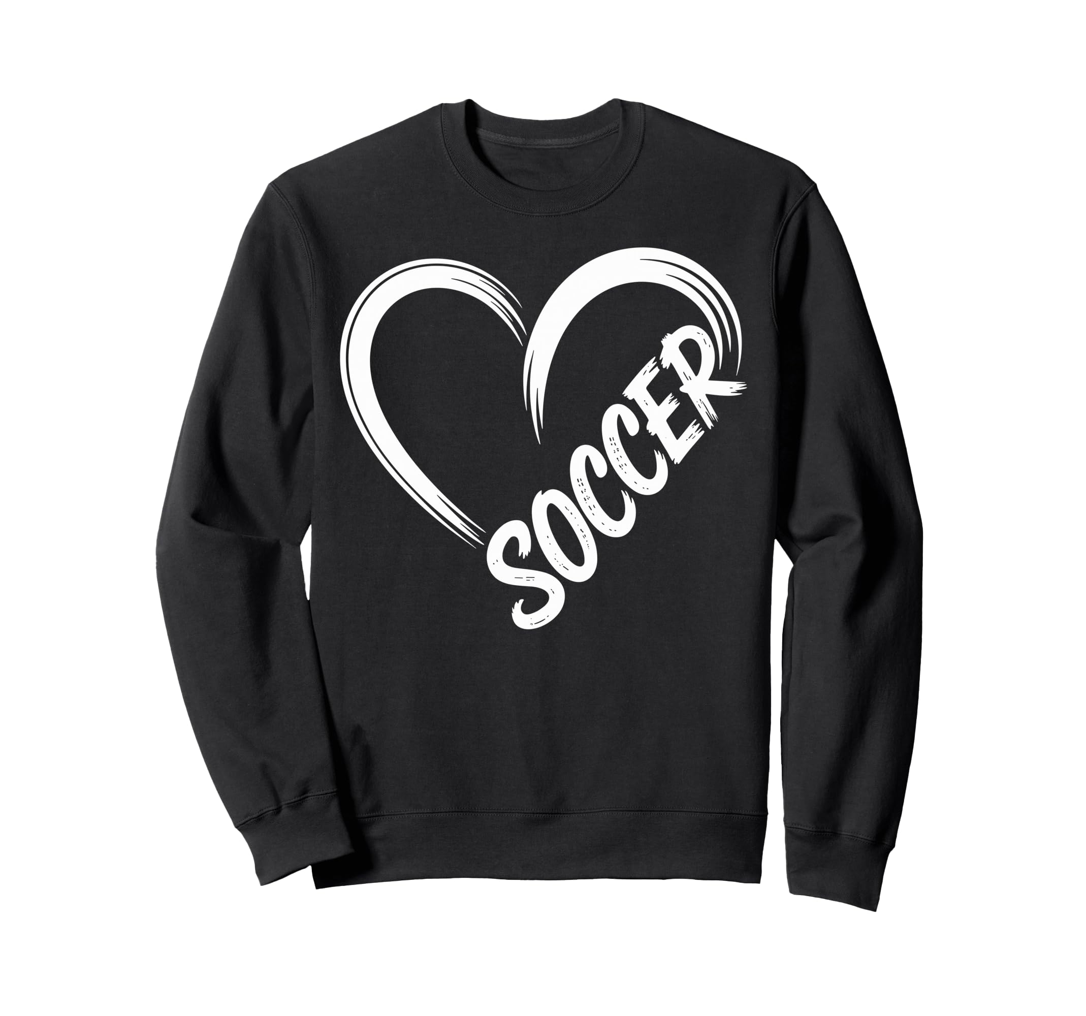 Funny Soccer Heart Soccer Player Sweatshirt - Unique Graphic Unisex