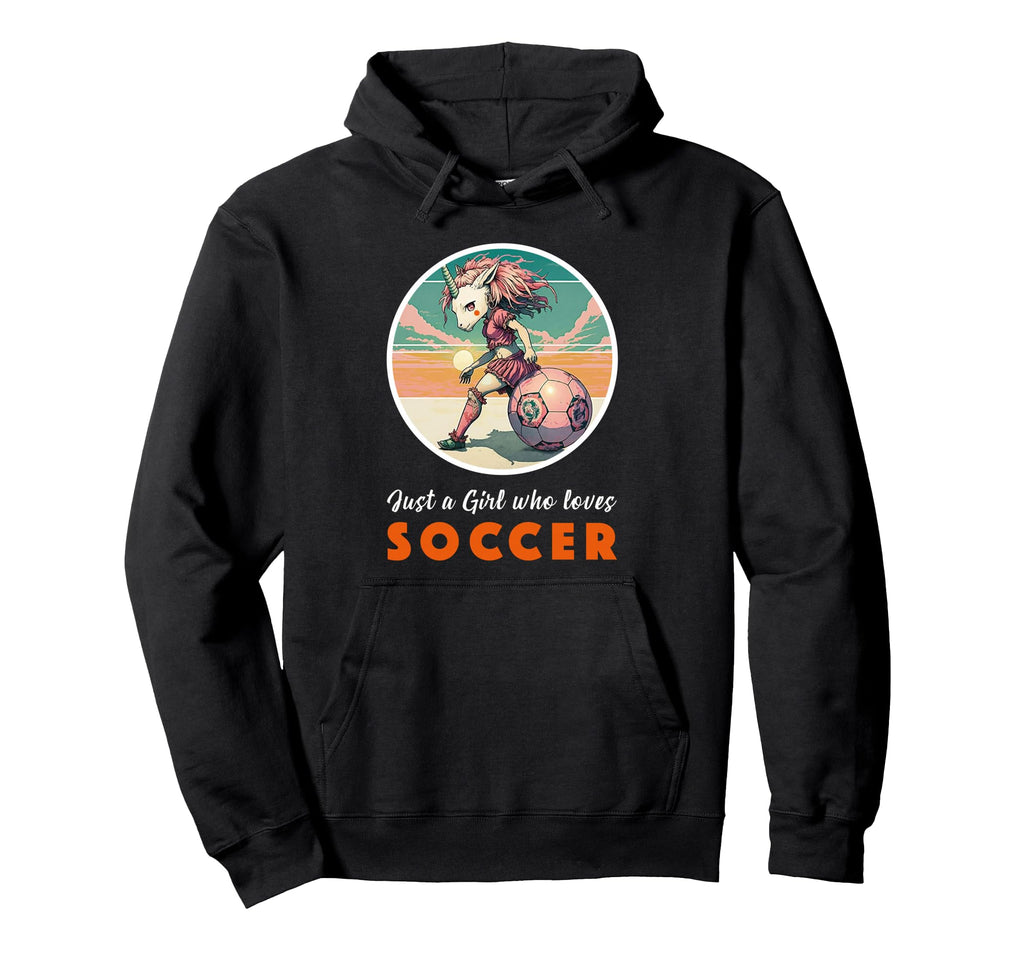 Soccer Anime Manga Unicorn Soccer Outfit Hoodie - Aesthetic Graphic Unisex