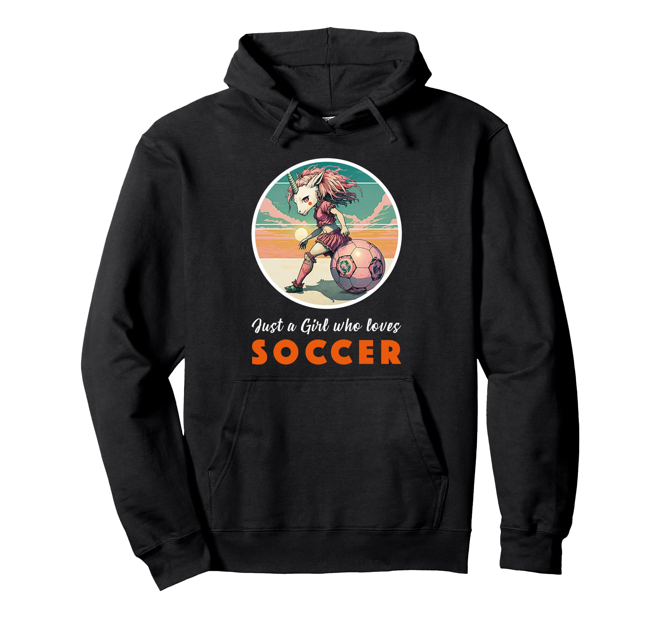 Soccer Anime Manga Unicorn Soccer Outfit Hoodie - Aesthetic Graphic Unisex
