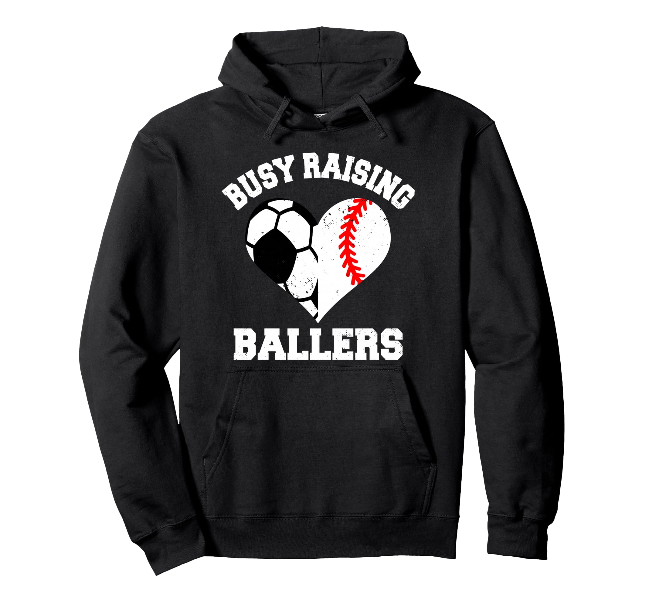 Busy Raising Ballers Soccer Baseball Hoodie - Minimalist Print Unisex